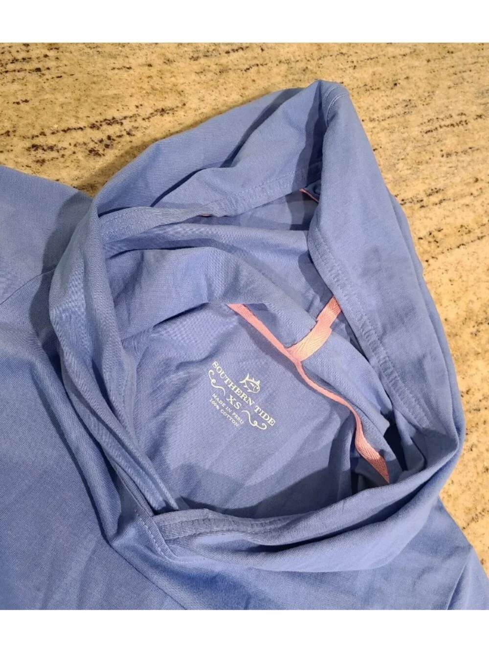 New! Southern Tide Size XS Dress Long Sleeve Hooded Blue Coverup Ultramarine